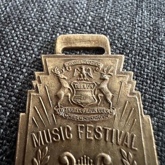 1938 Michigan State Fair Music Festival Medal - Picture 2 of 7